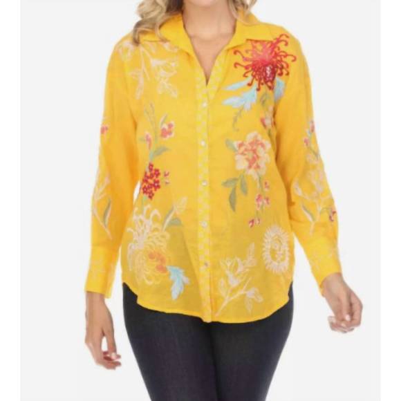 NEW JOHNNY WAS relaxed seamed shirt in malory - Picture 1 of 1